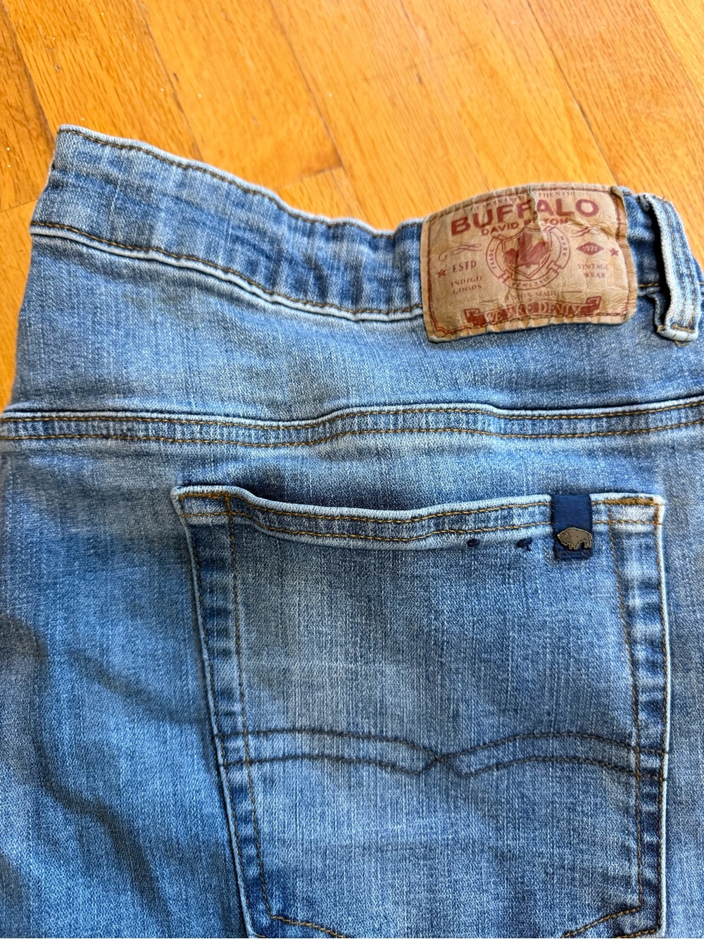 Buffalo David Bitton Men's Blue Straight Leg Driven Jeans 42 x 30 - Picture 3 of 4